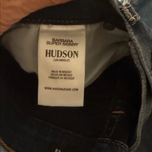 Hudson Barbara Jeans High Waisted Super Skinny Jeans Raw Hem Women's Size 27 NWT